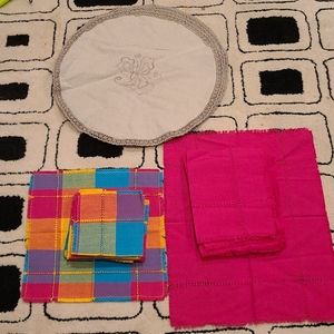 NEW 3 sets of cloth napkins placemats - 6 each